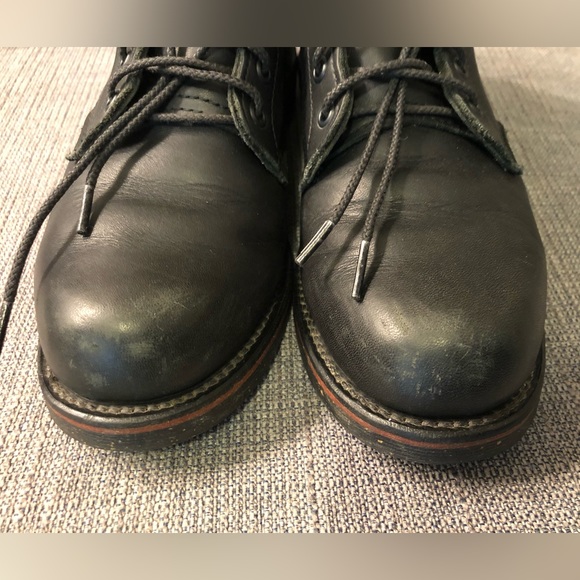 Chippewa x LL Bean Men's 7.5 Katahdin Iron Works Black Leather Boots - Picture 2 of 4